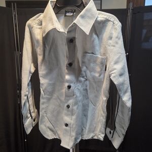 Hurley Light Gray Button-Up Shirt Jacket